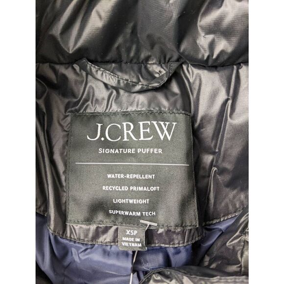 J. Crew Signature Women Puffer Coat ‘Villa’  Primaloft Black Long Jacket Sz XS N - Picture 5 of 10